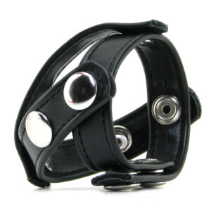 Blue Line T-Style Cock Ring with Ball Divider