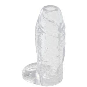 TitanMen 5 Inch Cock Sleeve with Ball Strap in Clear