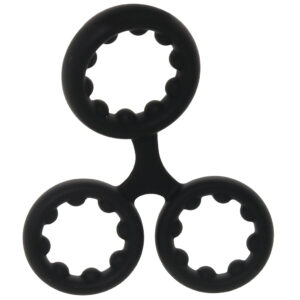 Rock Solid Triple Stamina Ring with Metal Beads