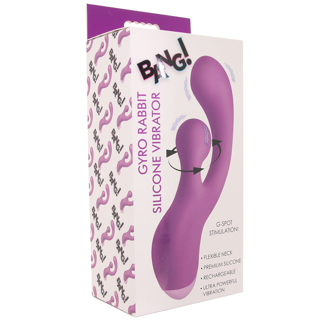 Bang! Gyro Silicone Rabbit Vibe in Purple - Image 9