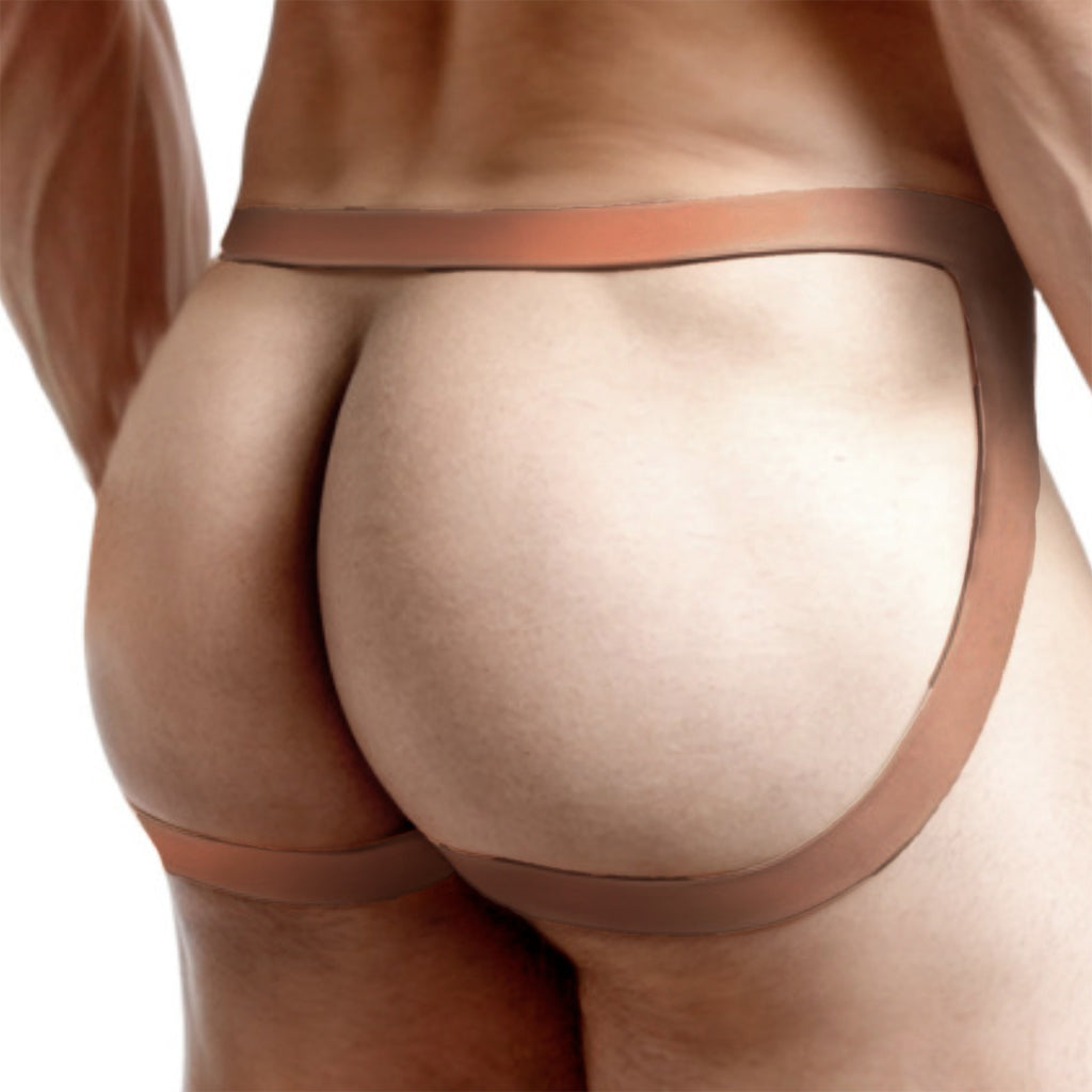 Master Series Pussy Strap Silicone Jockstrap in Dark - Image 3