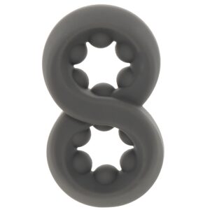 Alpha Liquid Silicone Beaded Crazy 8 Ring