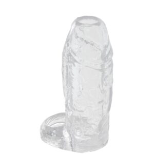 TitanMen 4.5 Inch Cock Sleeve with Ball Strap in Clear