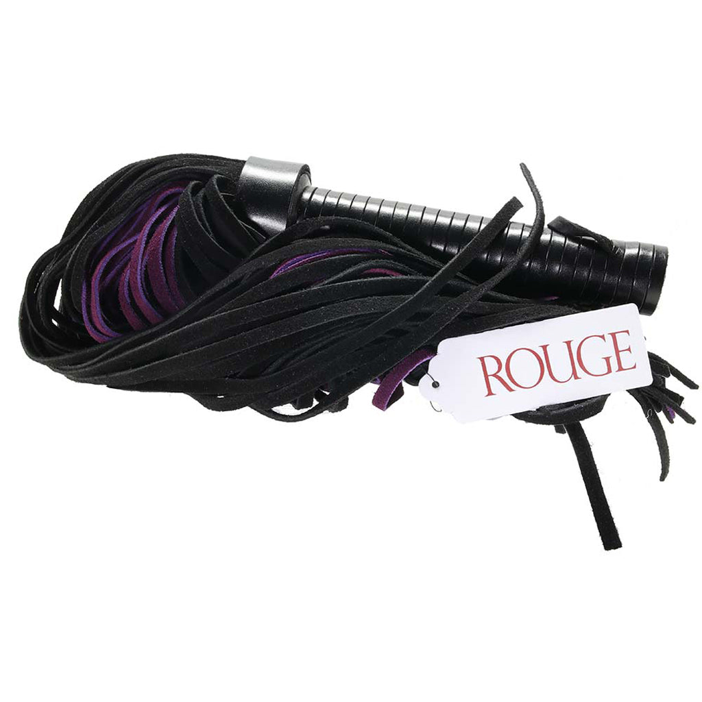 Long Suede Flogger in Black & Purple - Image 6
