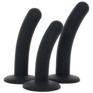 Onyxxx 3 Piece Silicone Curved Probe Dildo Set