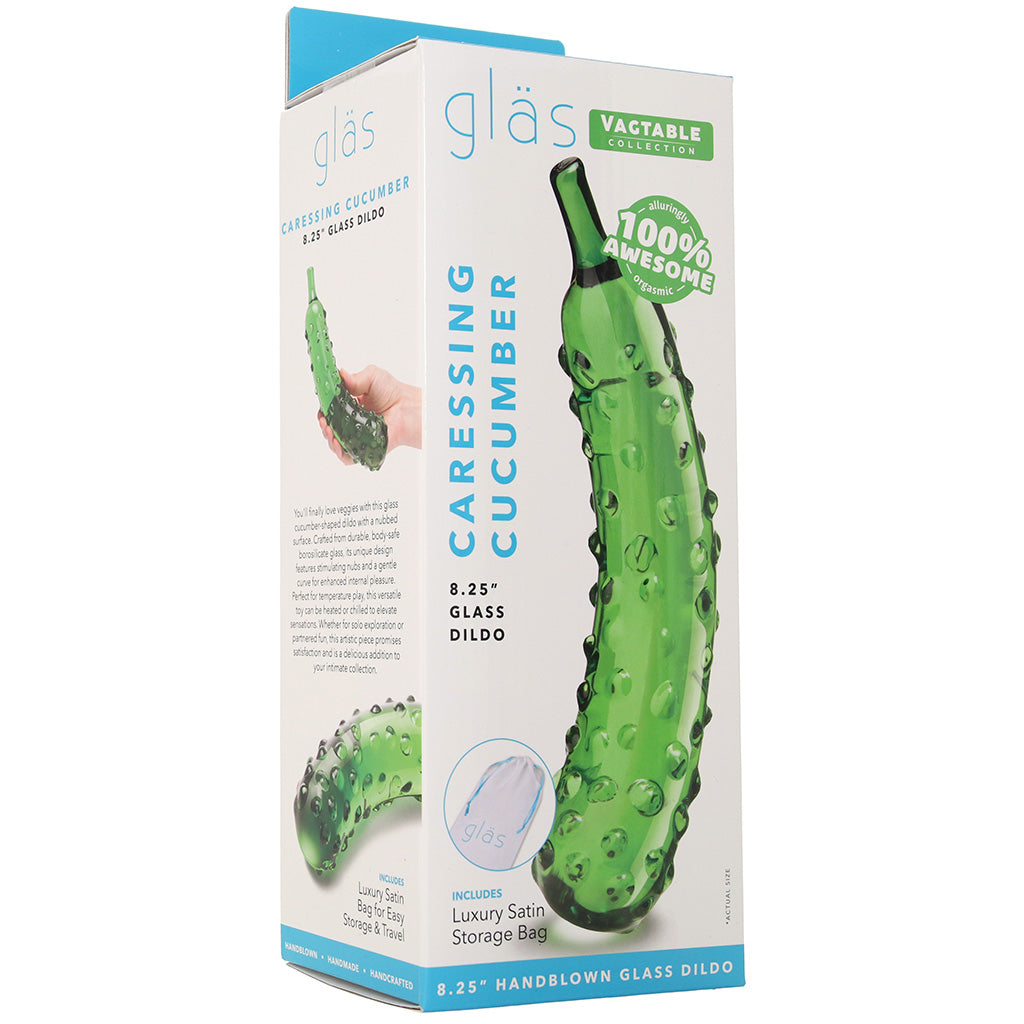 gläs Caressing Cucumber Glass Dildo - Image 9