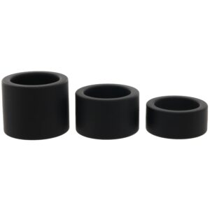 Alpha Liquid Silicone Stamina 3 Piece Cock Ring Set