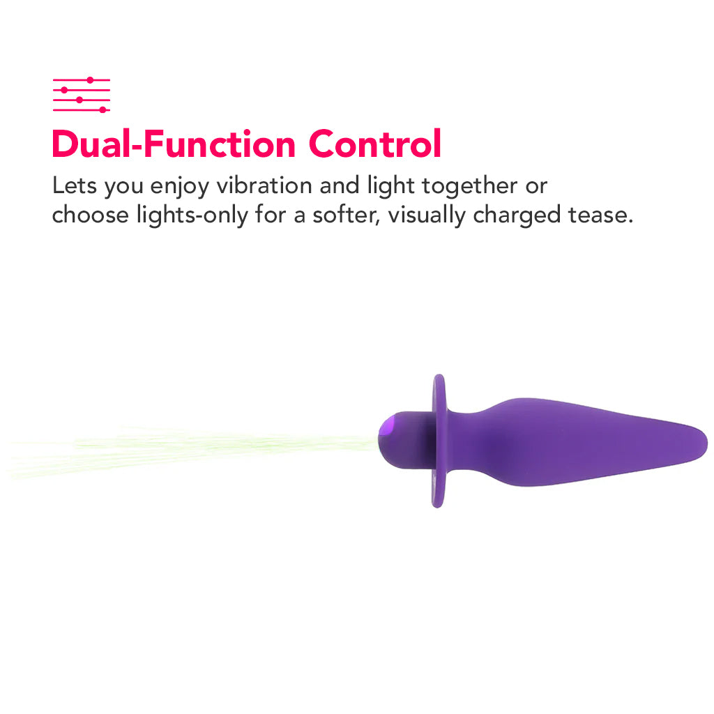 Southern Lights Vibrating Butt Plug in Purple - Image 3