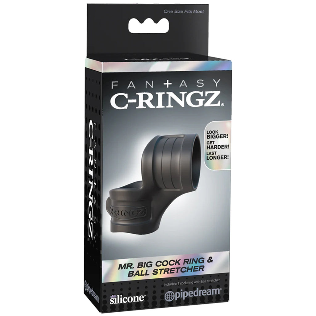Mr. Big Cock Ring & Ball Stretcher in Black - Image 6