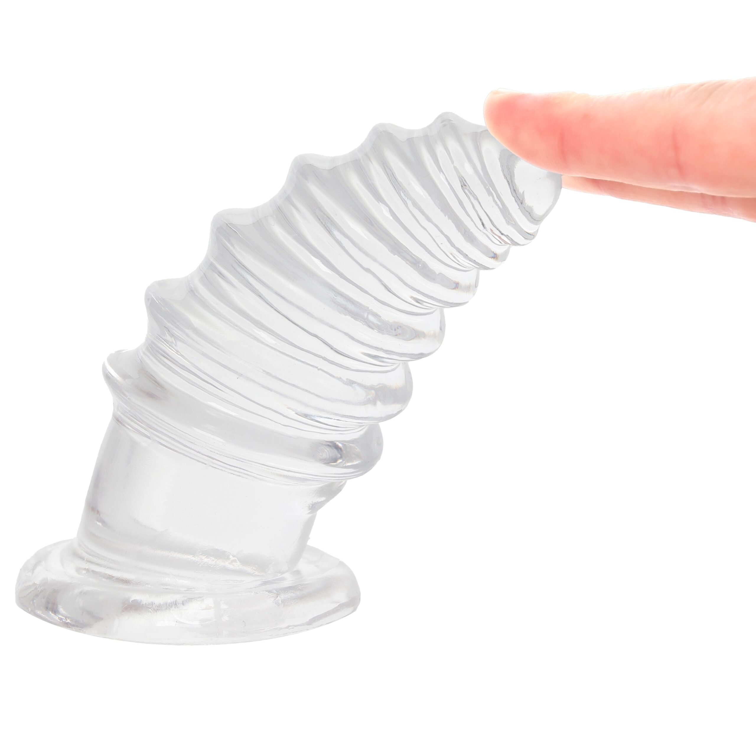 Crystal Jellies 5 Inch Anal Twist Butt Plug in Clear - Image 6