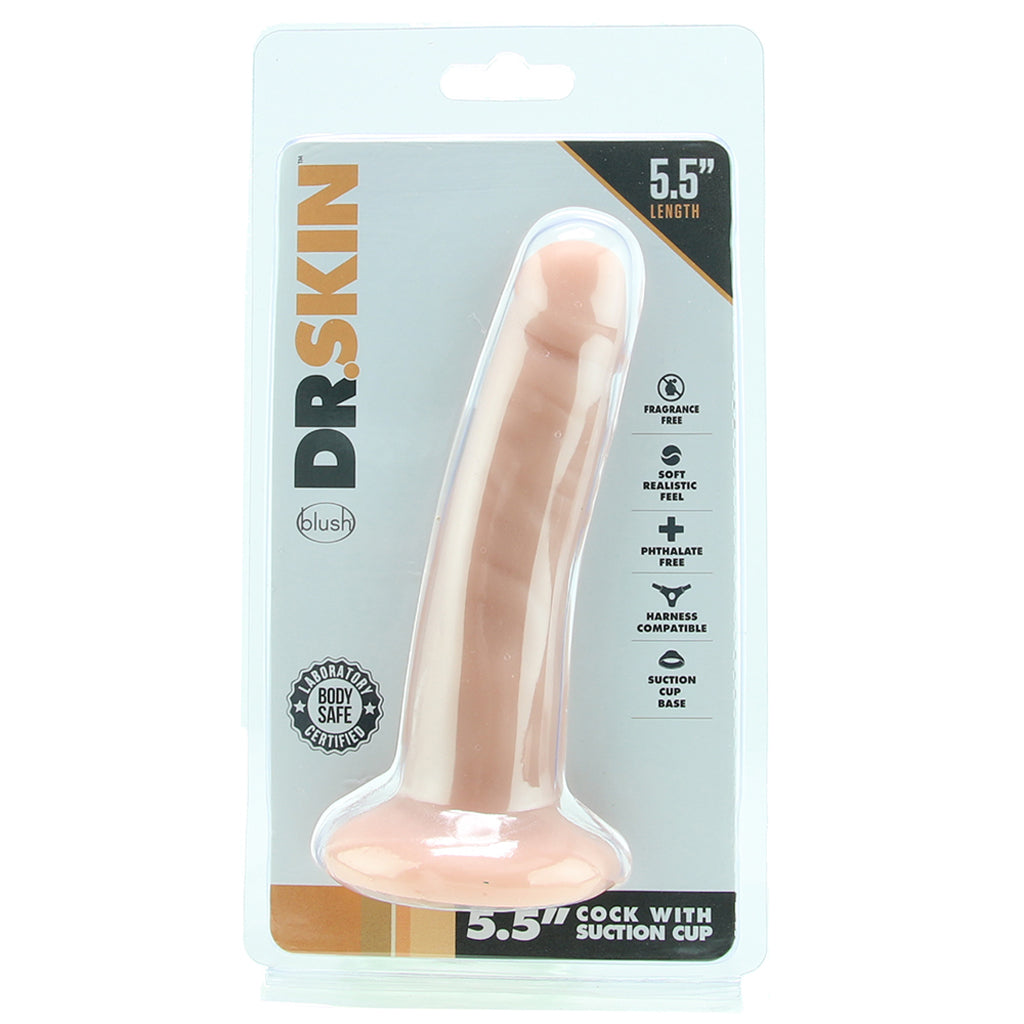Dr. Skin 5.5 Inch Cock with Suction Cup in Beige - Image 6