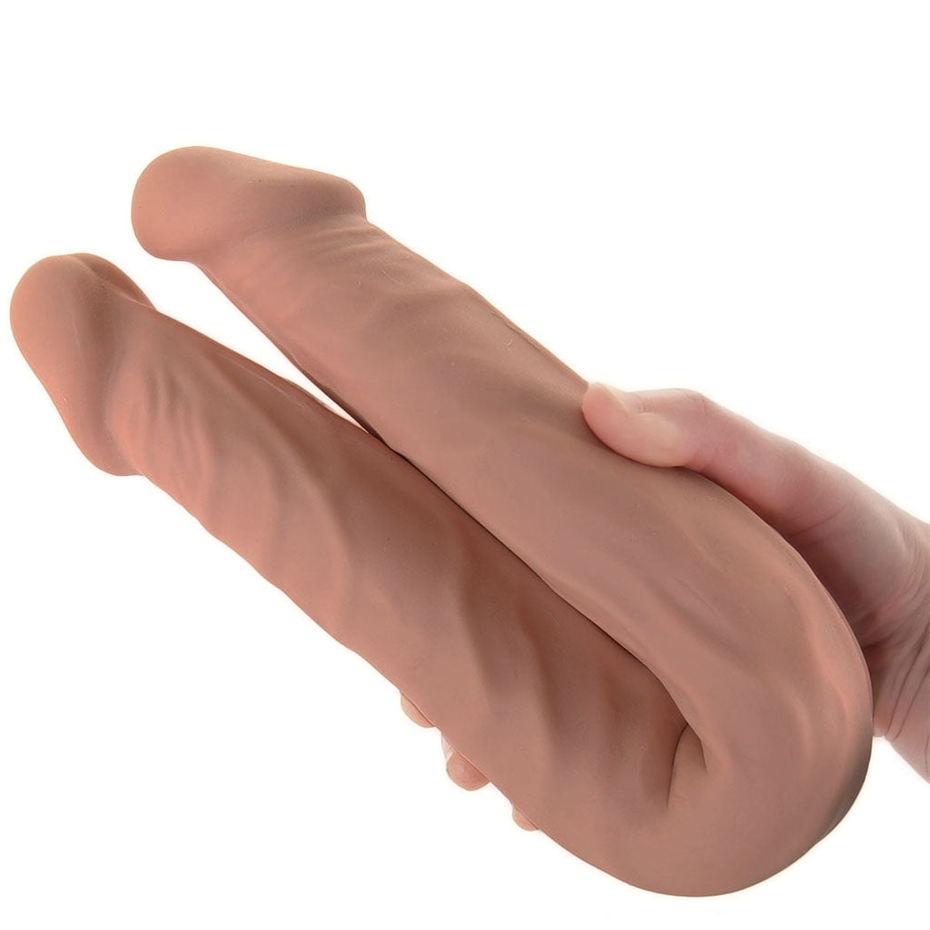RealRock 18 Inch Double Dildo in Tan - Image 4