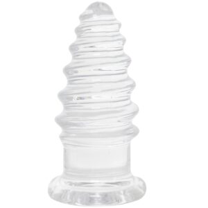 Crystal Jellies 5 Inch Anal Twist Butt Plug in Clear