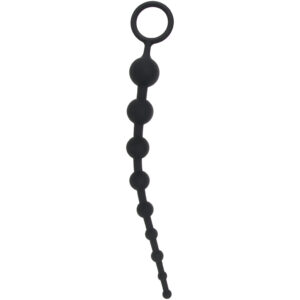 All About Anal Seamless Anal Beads in Black