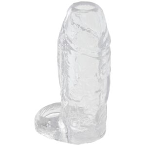 TitanMen 6 Inch Cock Sleeve with Ball Strap in Clear