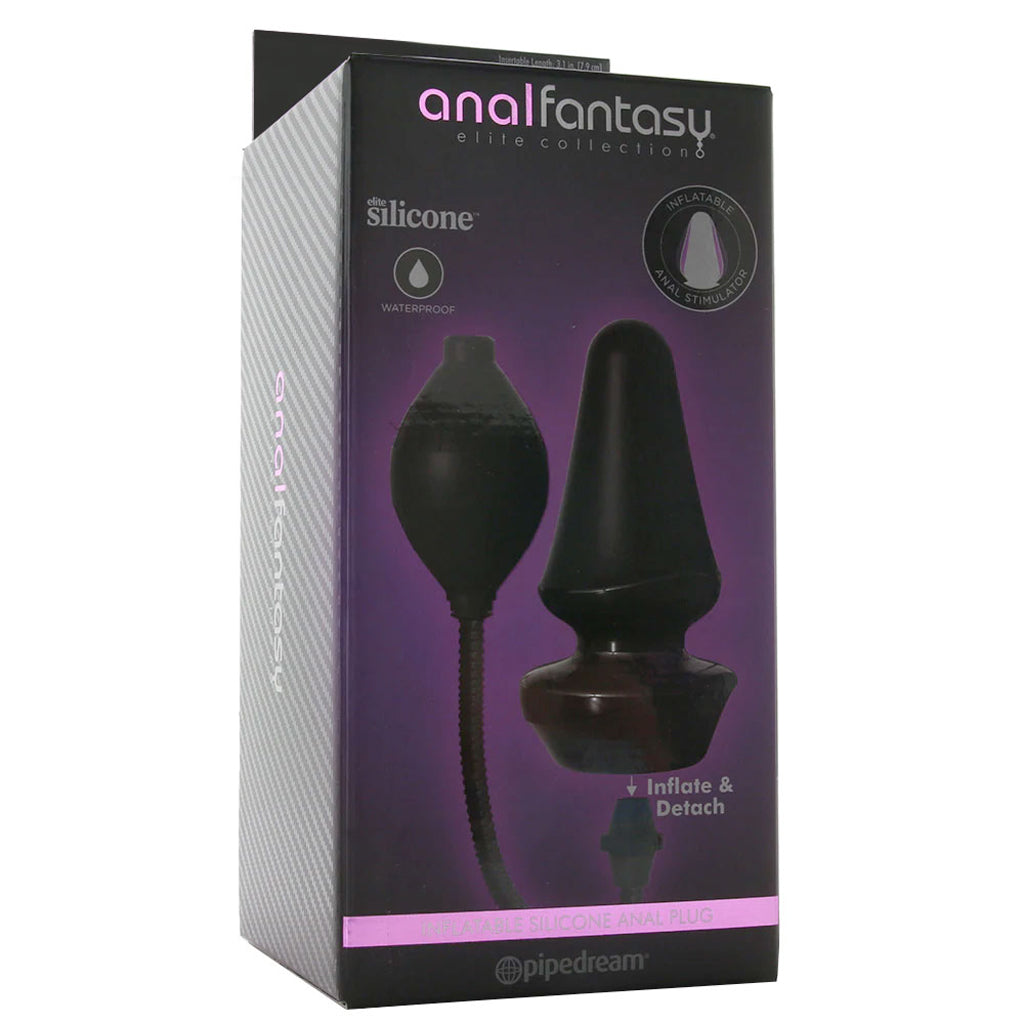 Anal Fantasy Inflatable Silicone Anal Plug in Black - Image 6