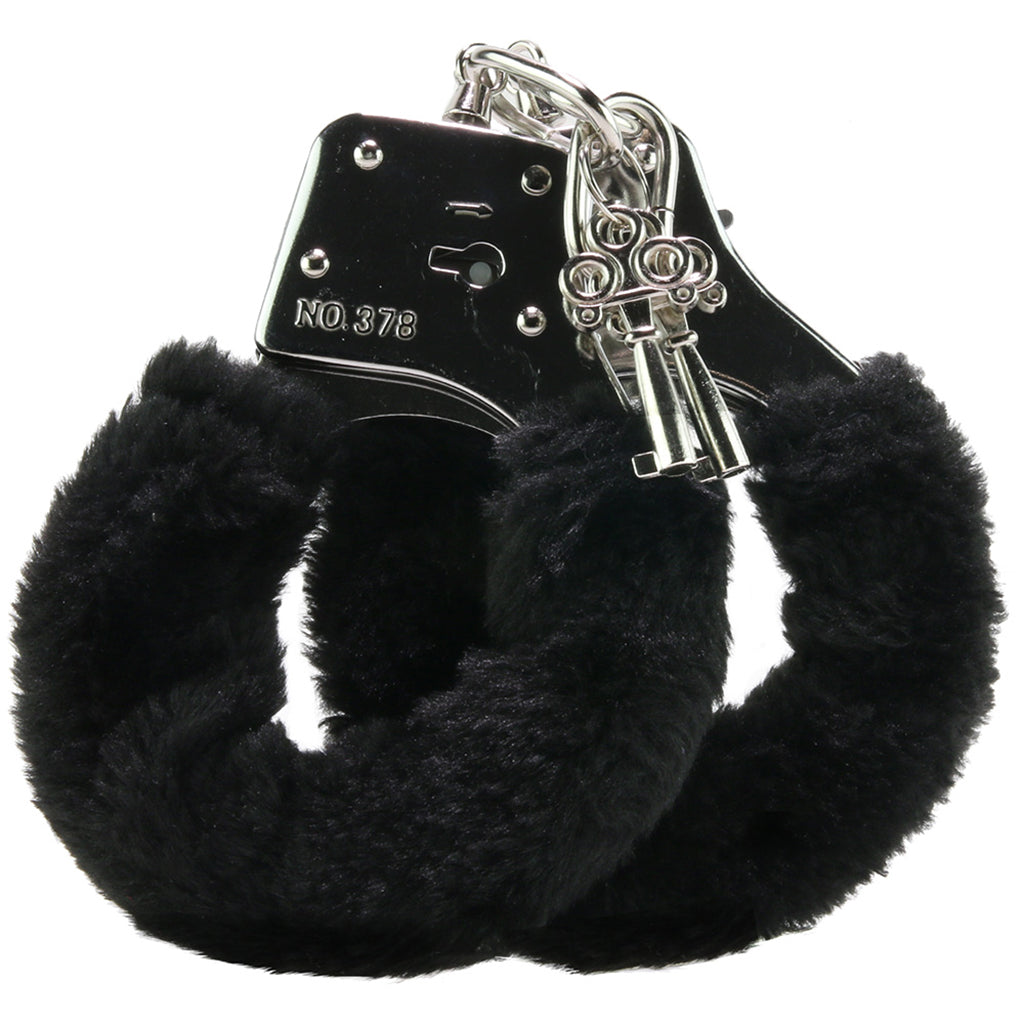 Furry Hand Cuffs in Black