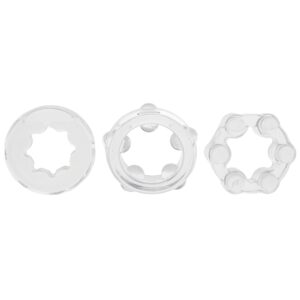 Crystal Jellies Performance Cock Ring Set in Clear