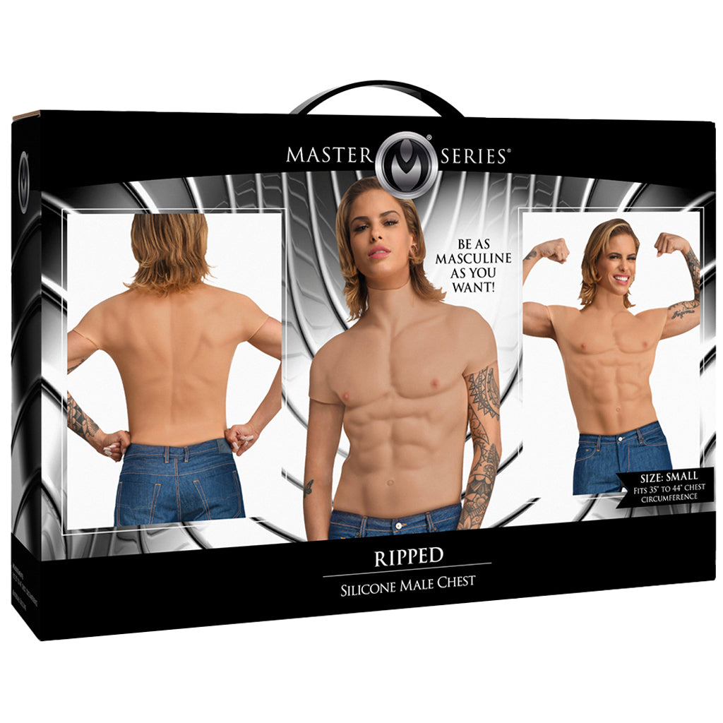 Master Series Ripped Silicone Male Chest in Small - Image 6