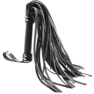 Leather Flogger in Black