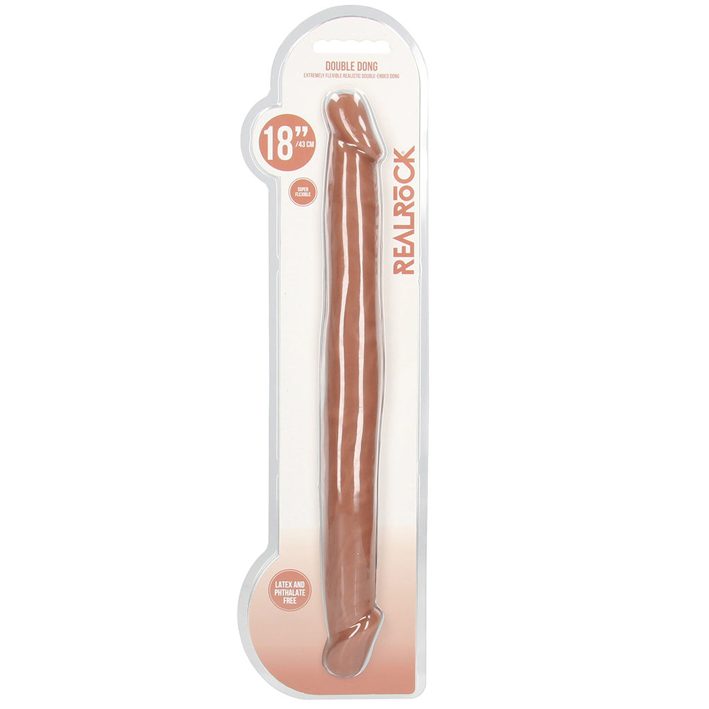 RealRock 18 Inch Double Dildo in Tan - Image 9