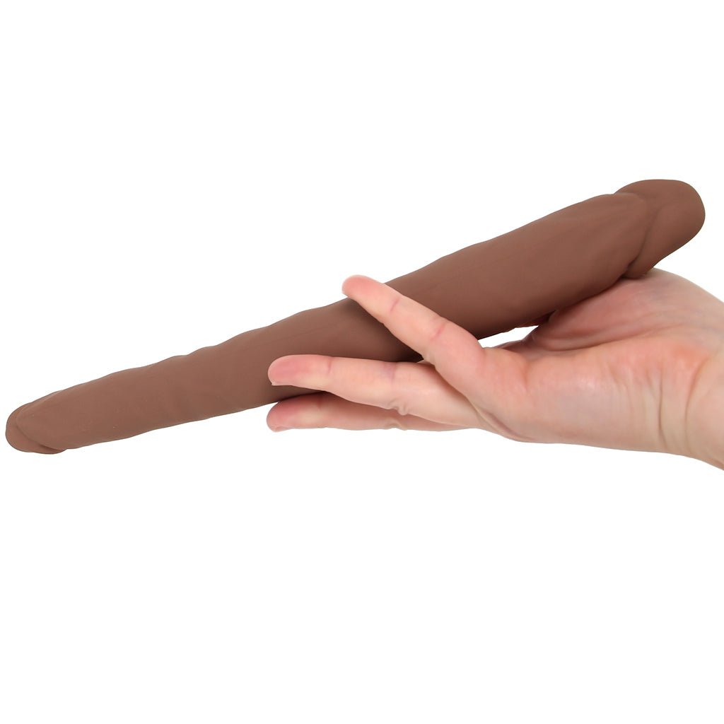 Silicone Studs Bend & Hold 12 Inch Dildo in Brown - Image 4